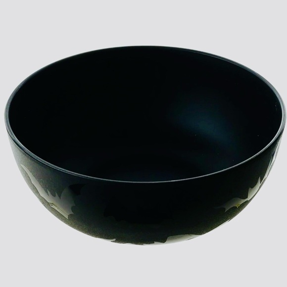 New Haunted Elegance Etched Black Bat Dinnerware 3-Piece Set - Picture 11 of 16